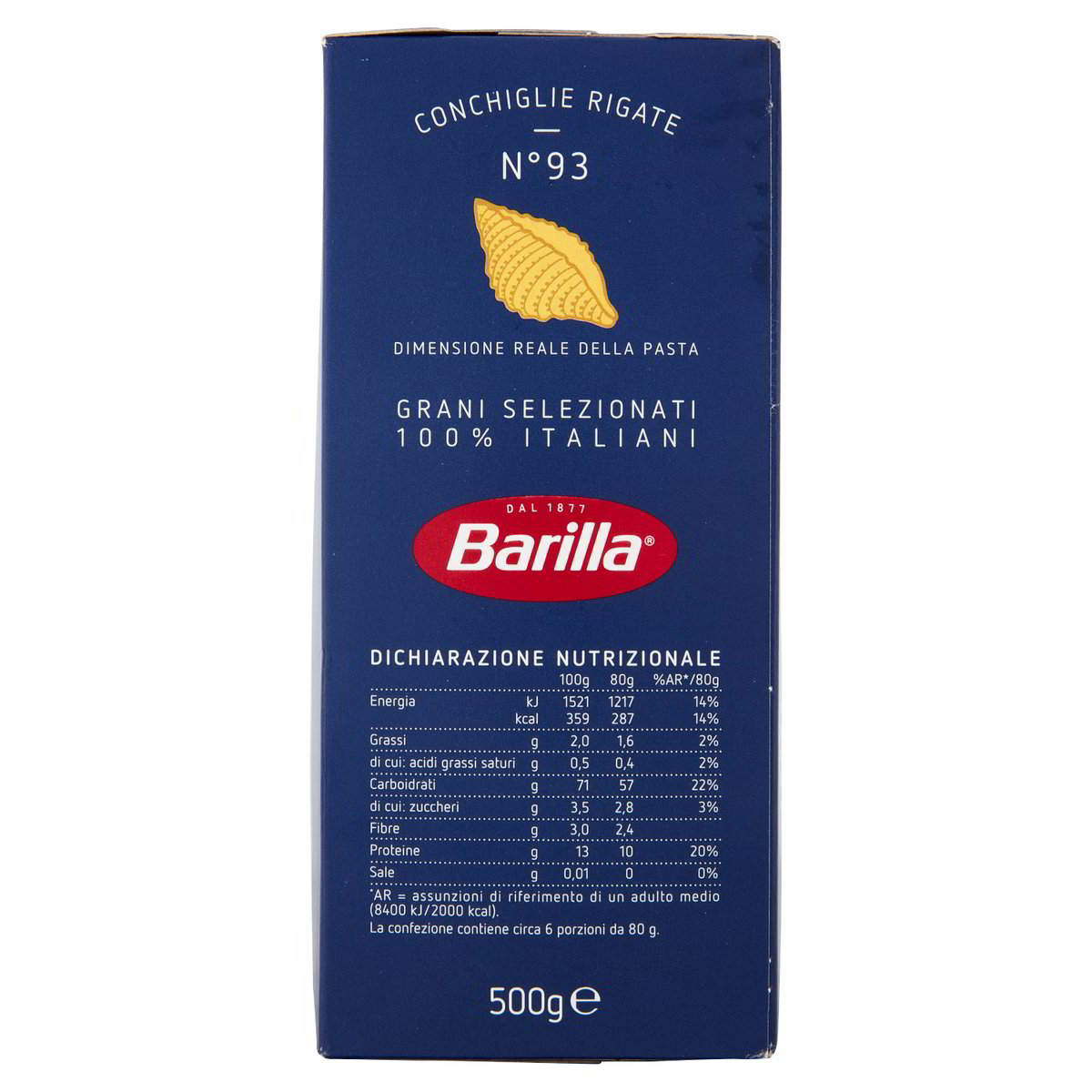 BARILLA – Conchiglie rigate n.93