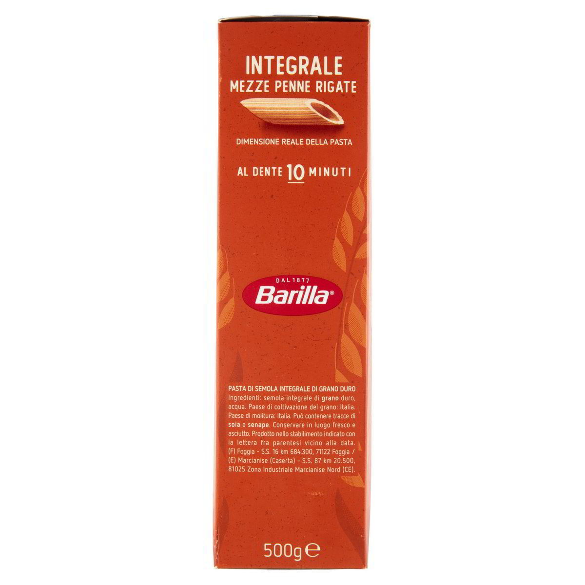 BARILLA – Mezze penne rigate integrali