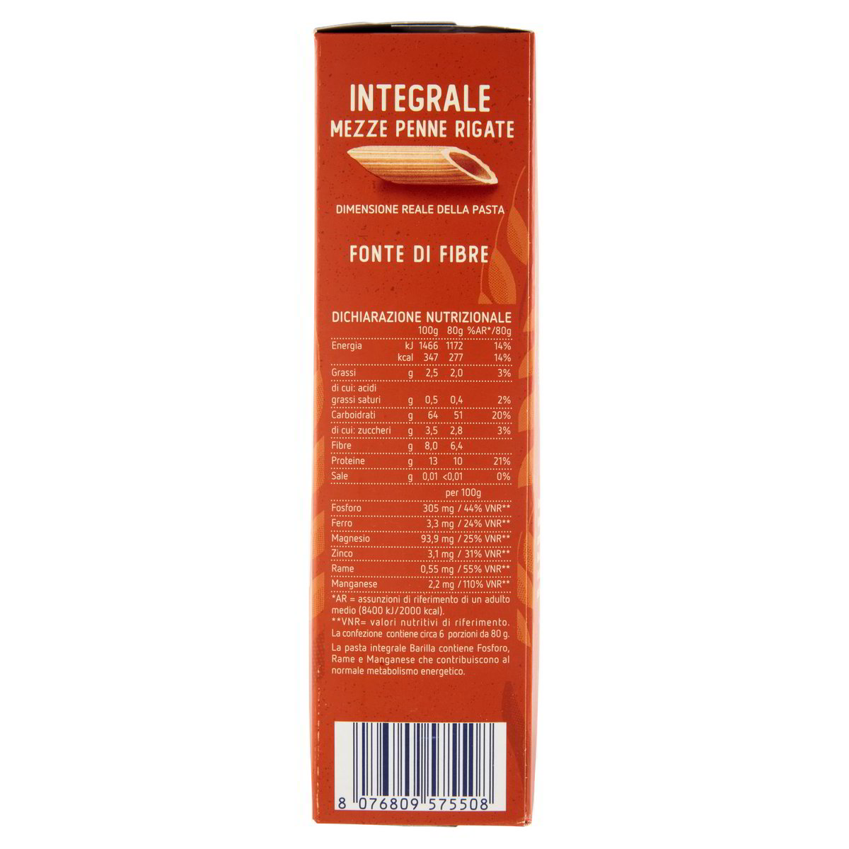 BARILLA – Mezze penne rigate integrali