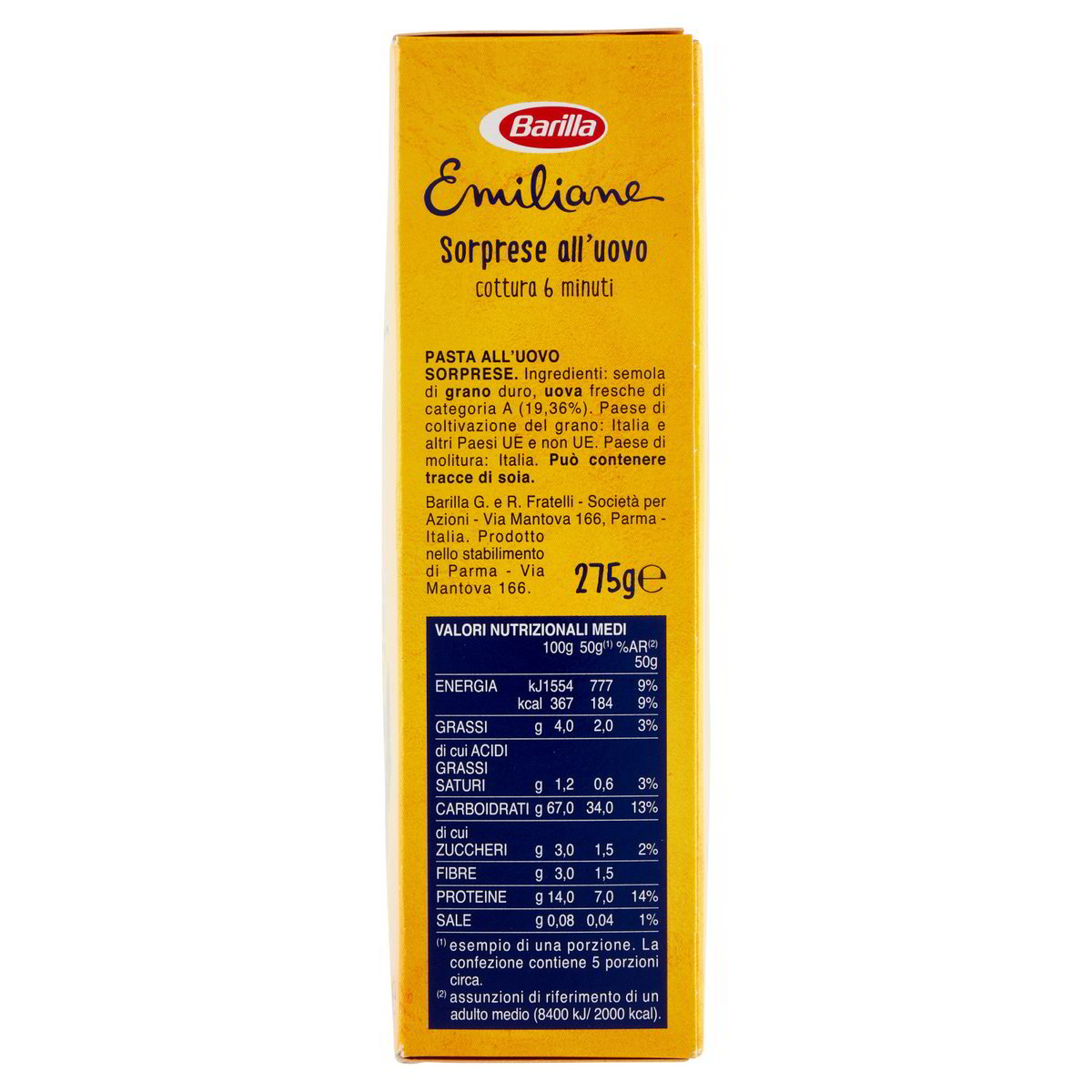 BARILLA – Pasta all'uovo Emiliane Sorprese