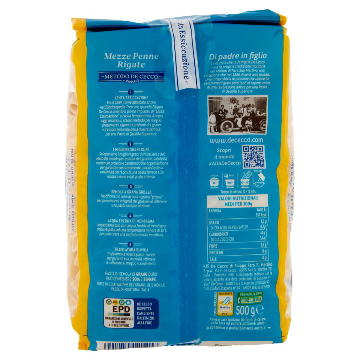DE CECCO – Mezze penne rigate n.141