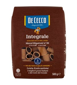 DE CECCO – Mezzi rigatoni integrali n.26