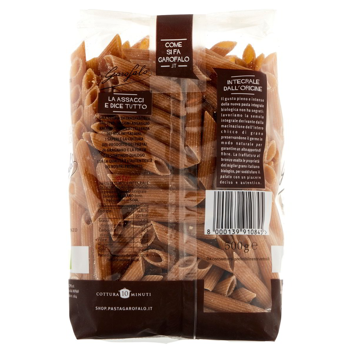 GAROFALO Penne ziti rigate integrali bio