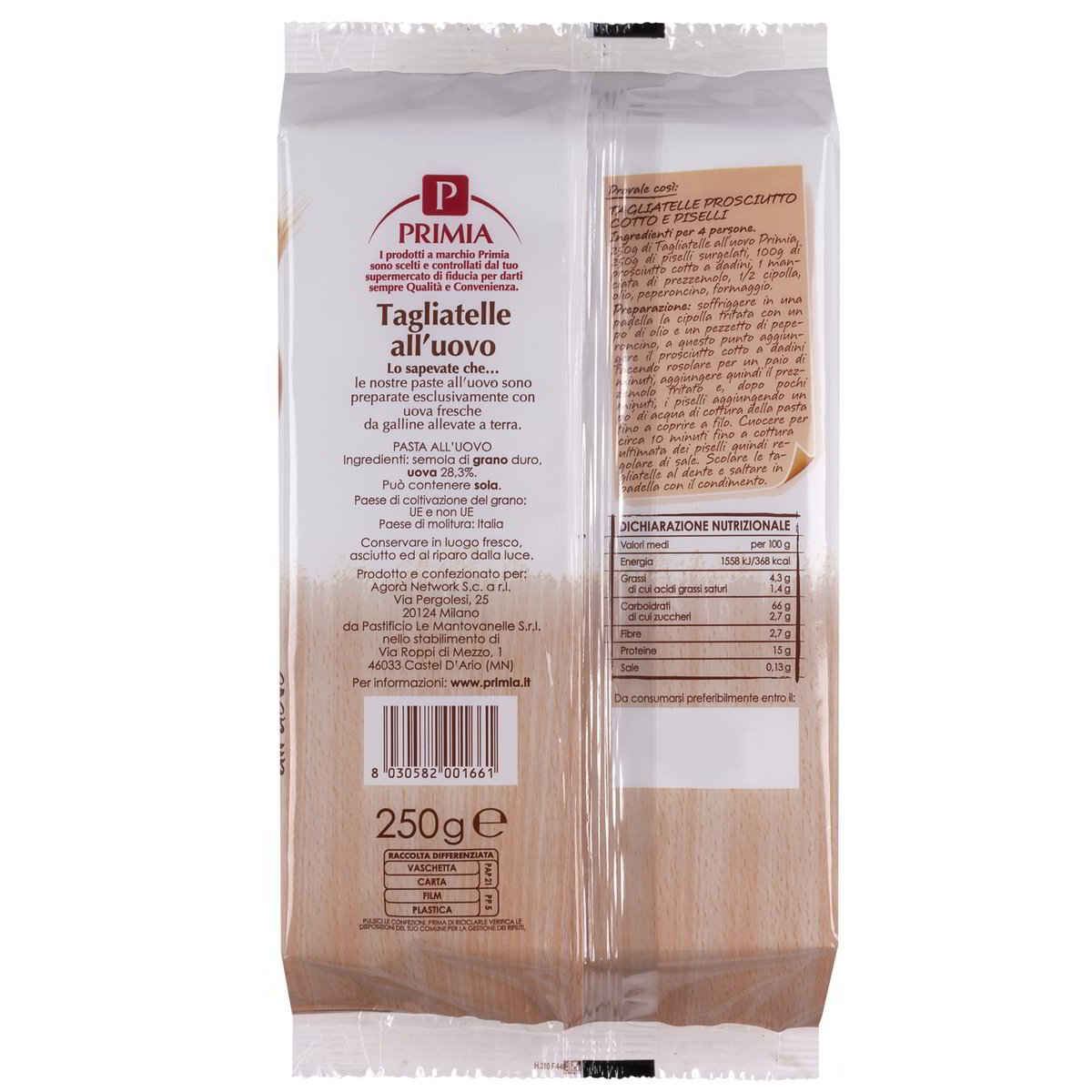 PRIMIA – Tagliatelle all'uovo