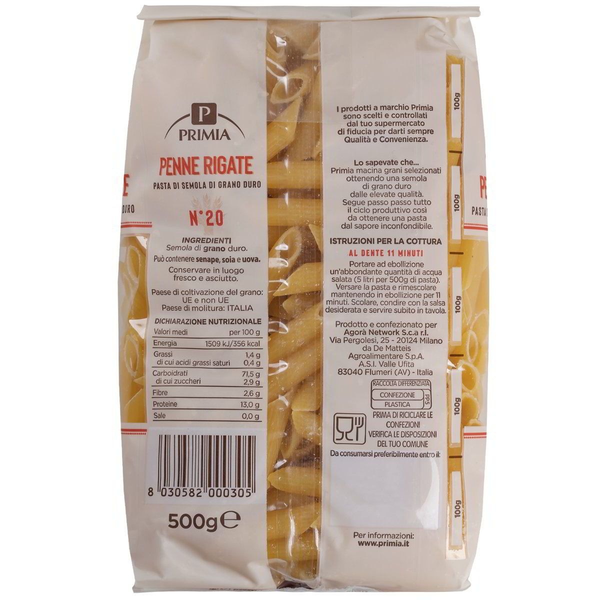PRIMIA – Penne rigate n.20