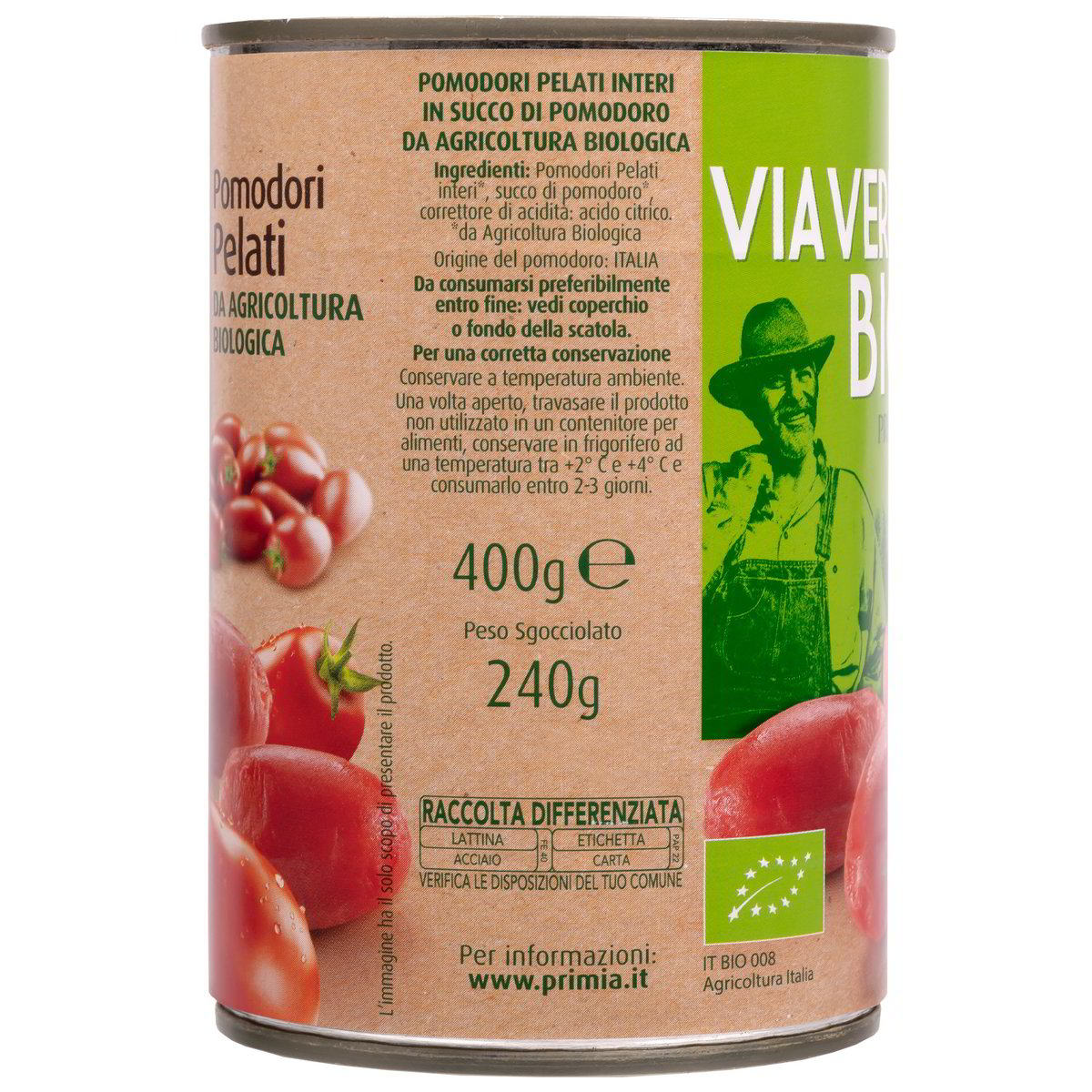 Pomodori pelati Via Verde Bio