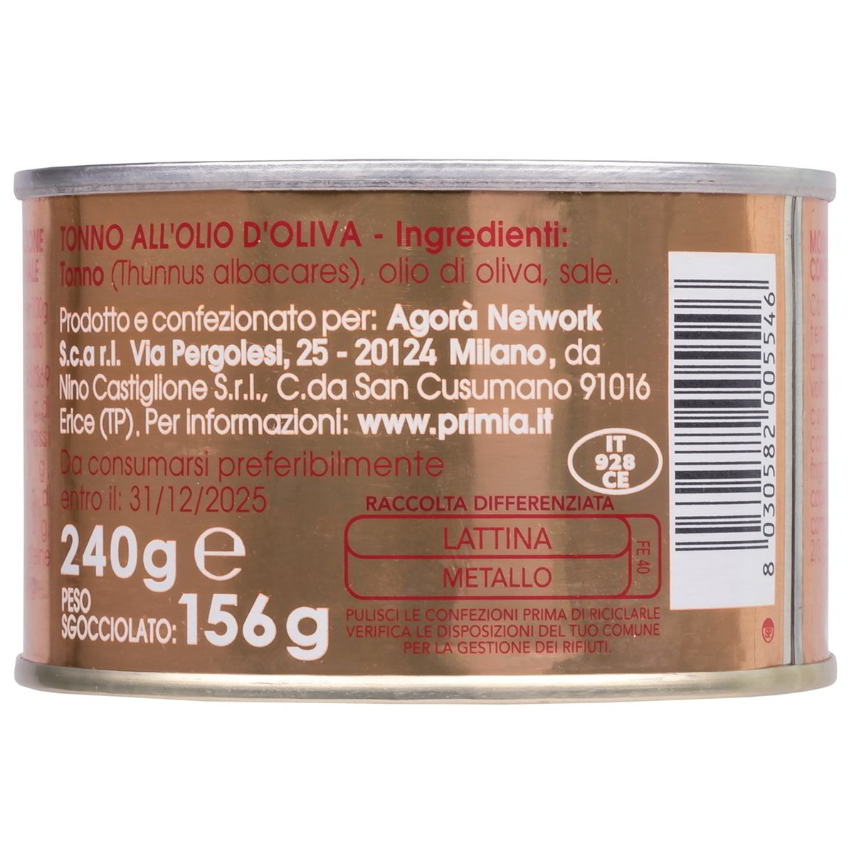 Tonno all'olio di oliva