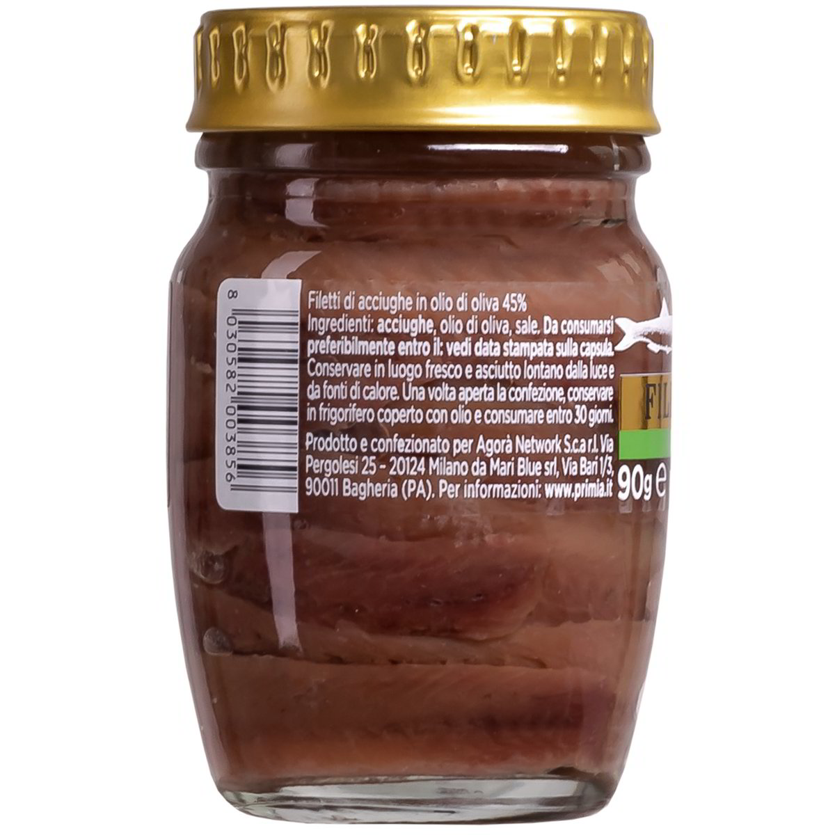 Filetti di alici in olio di oliva