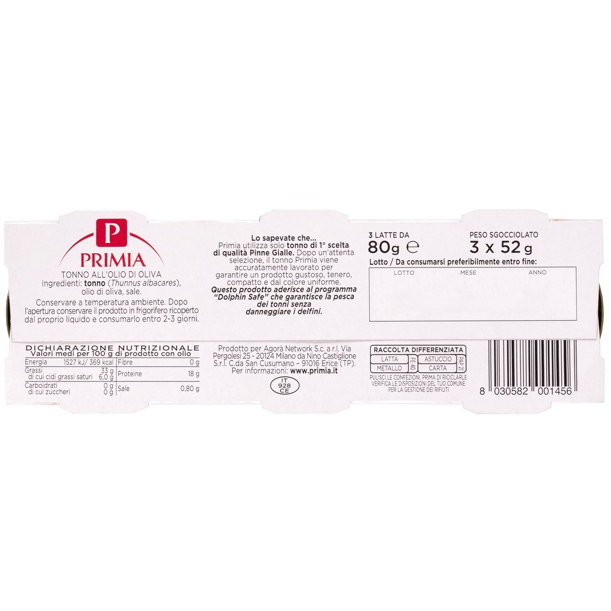 Tonno all'olio di oliva