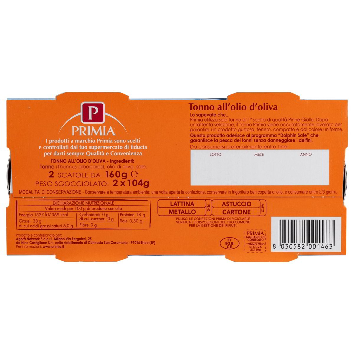 Tonno all'olio di oliva