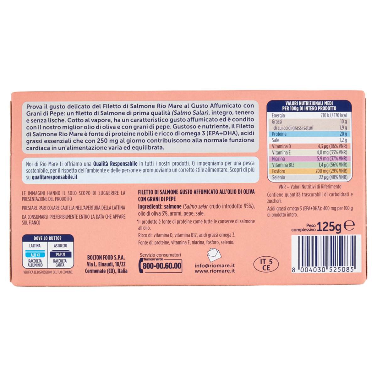 Filetto di salmone all'olio di oliva