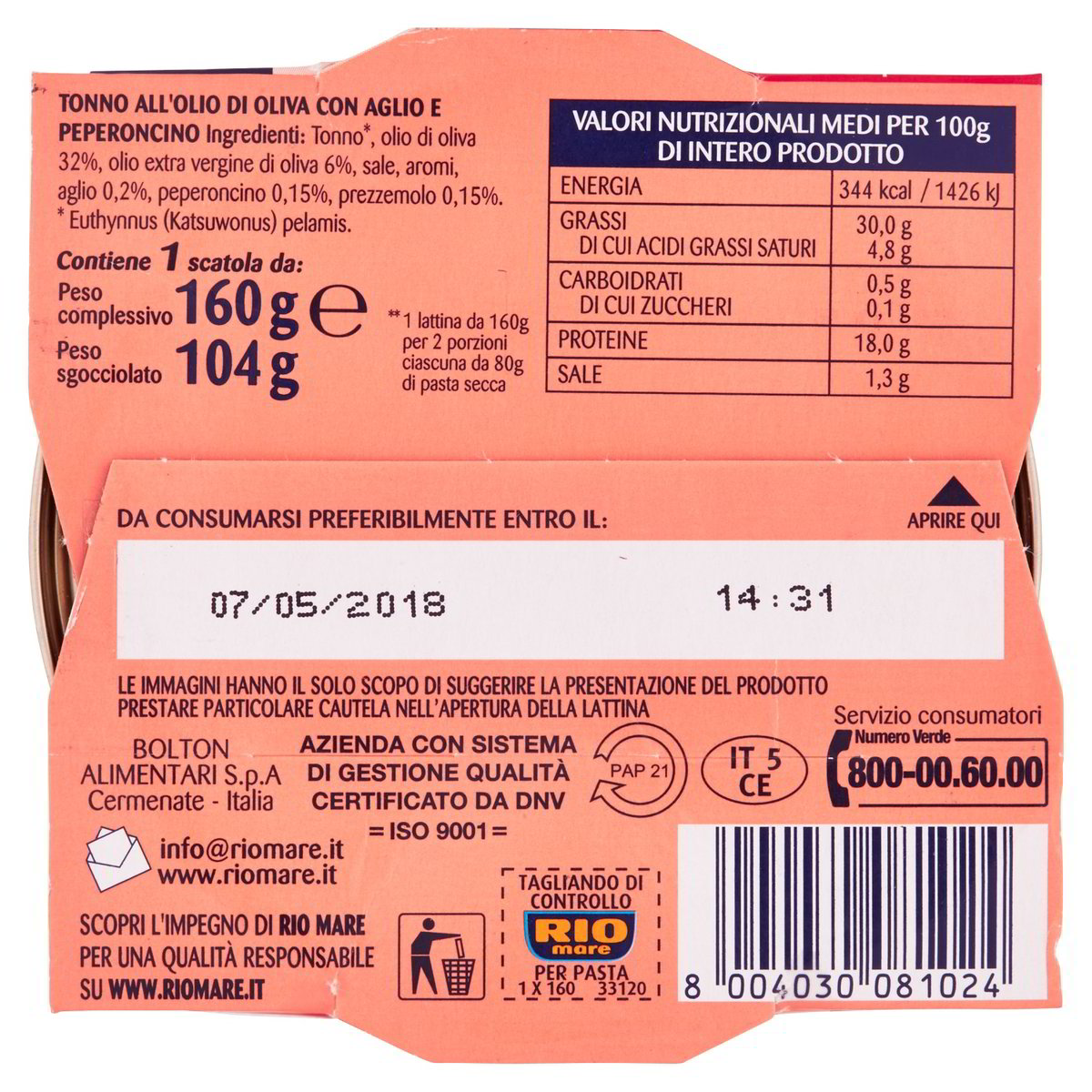 Tonno Per Pasta Aglio E Peperoncino