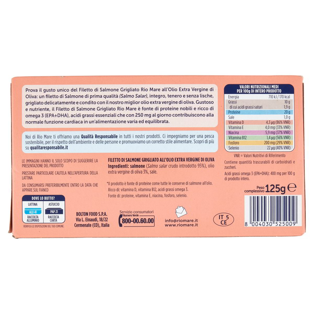 Filetto di salmone grigliato