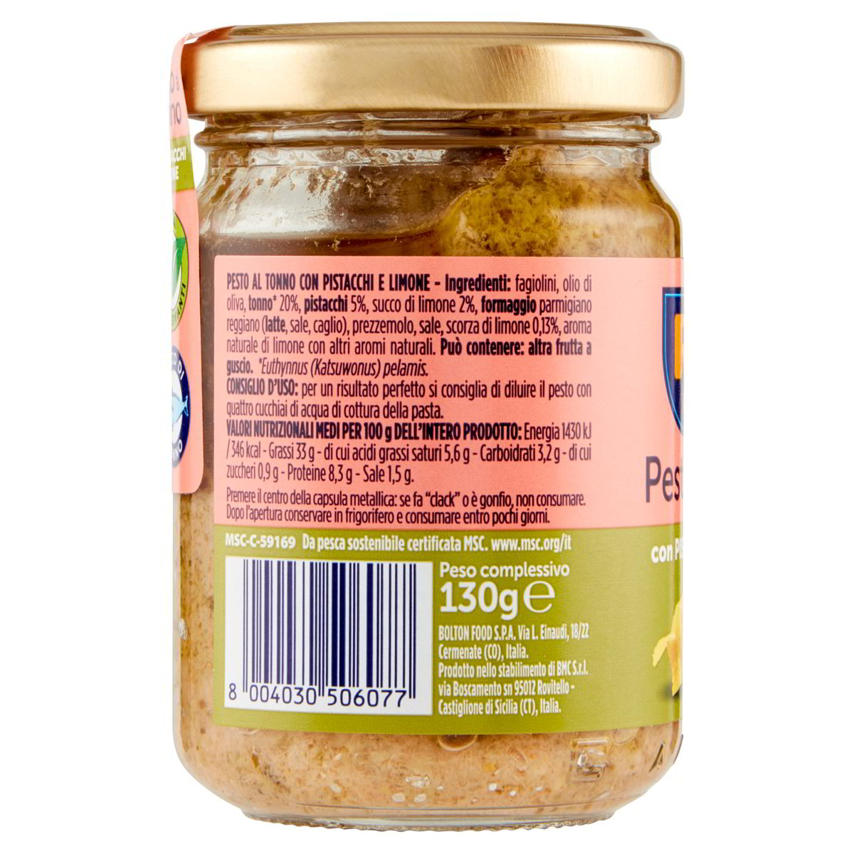 Pesto Al Tonno Con Pistacchi E Limone