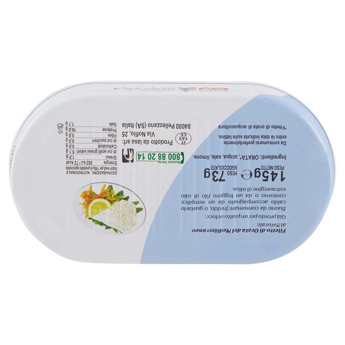 Filetto di orata al naturale