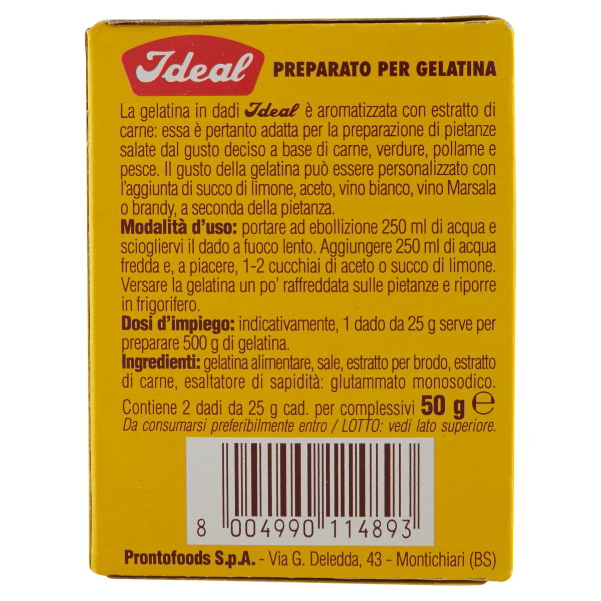 Ideal Gelatina in dadi