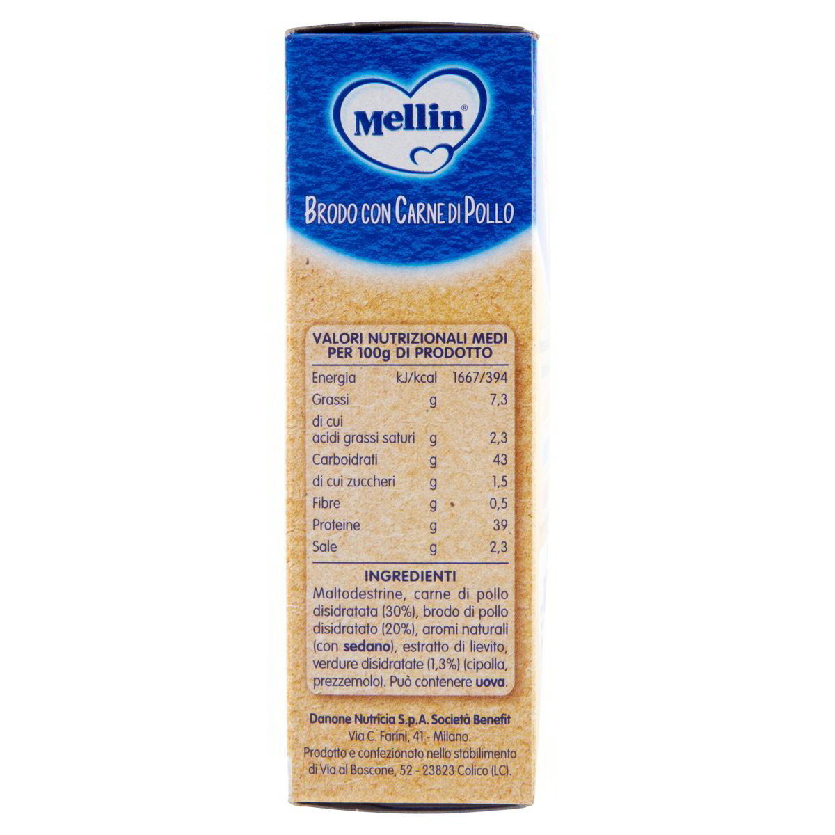 Brodo con carne di pollo