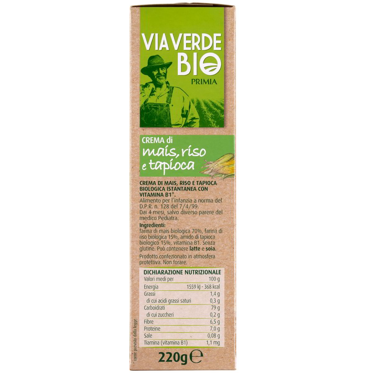 Crema Al mais, riso e tapioca