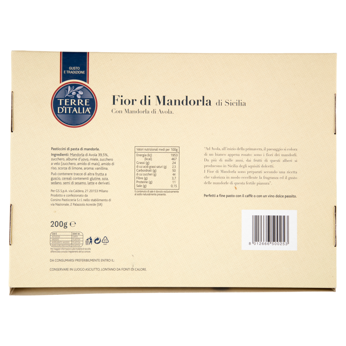 Terre d'Italia Fior di mandorla di Sicilia