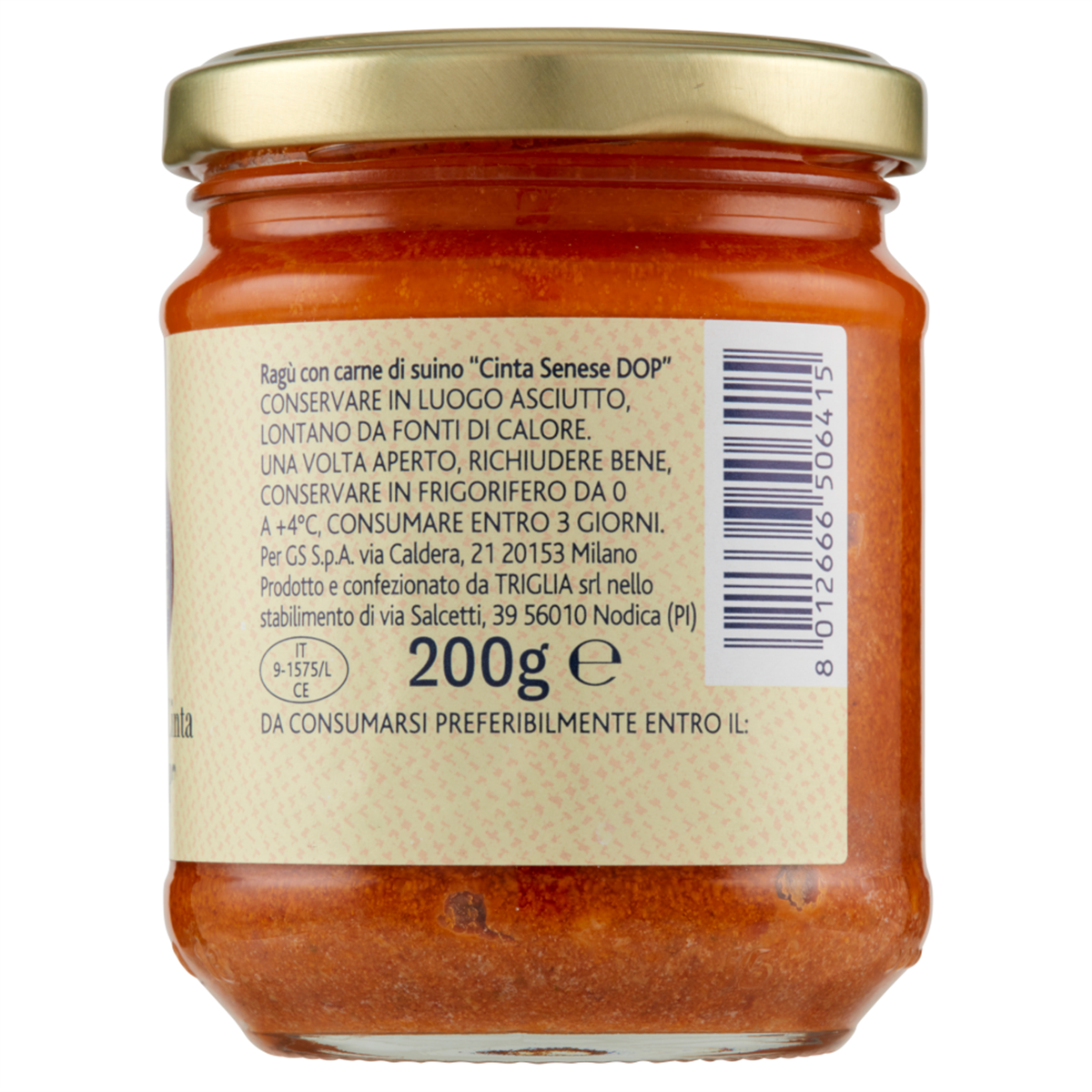 Ragù con "Cinta Senese DOP"