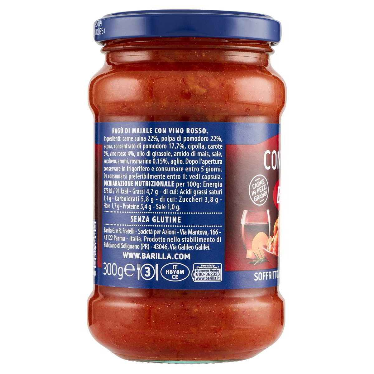 Ragù contadino con vino rosso