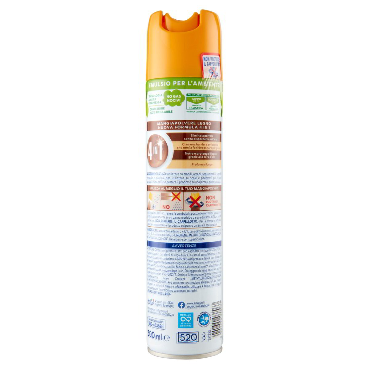 Emulsio Detergente Spray Mangia Polvere