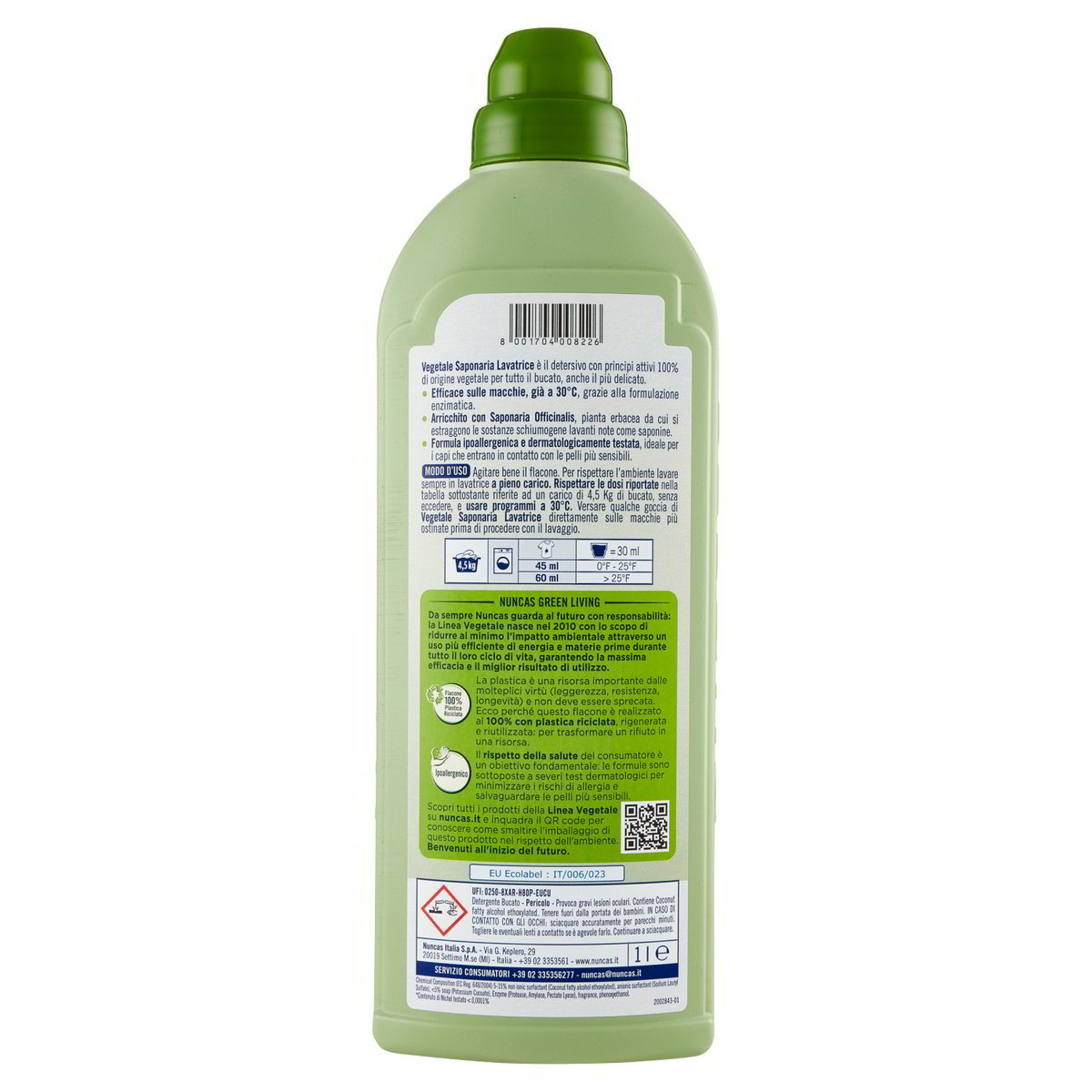 Detersivo Lavatrice Saponaria Vegetale