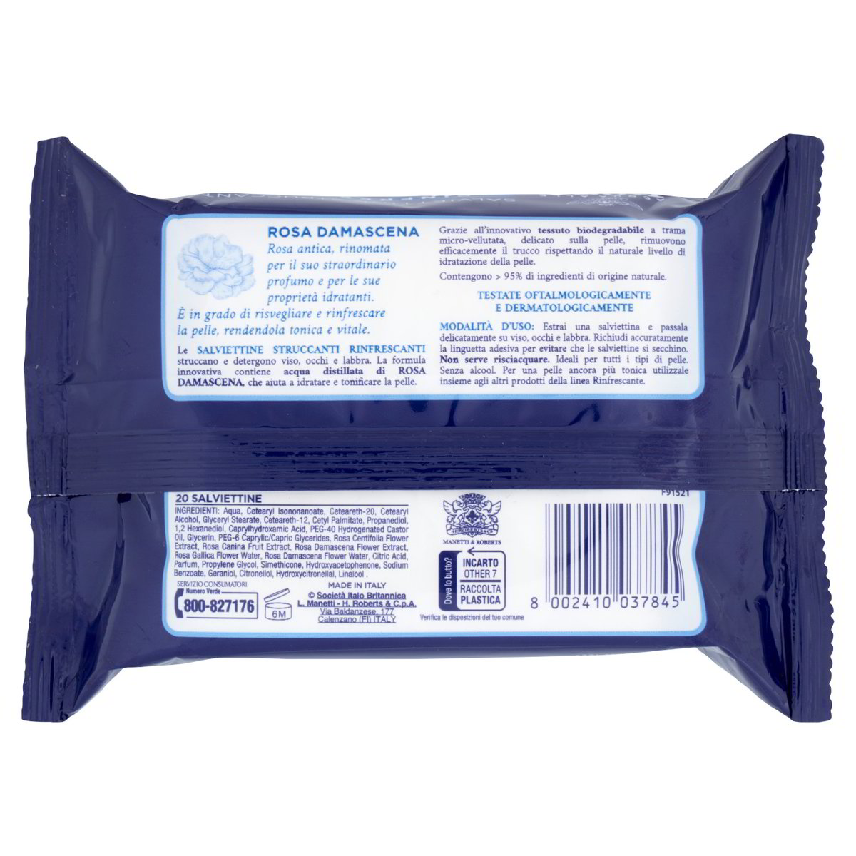 Manetti & Roberts Salviettine Struccanti Acqua alle Rose