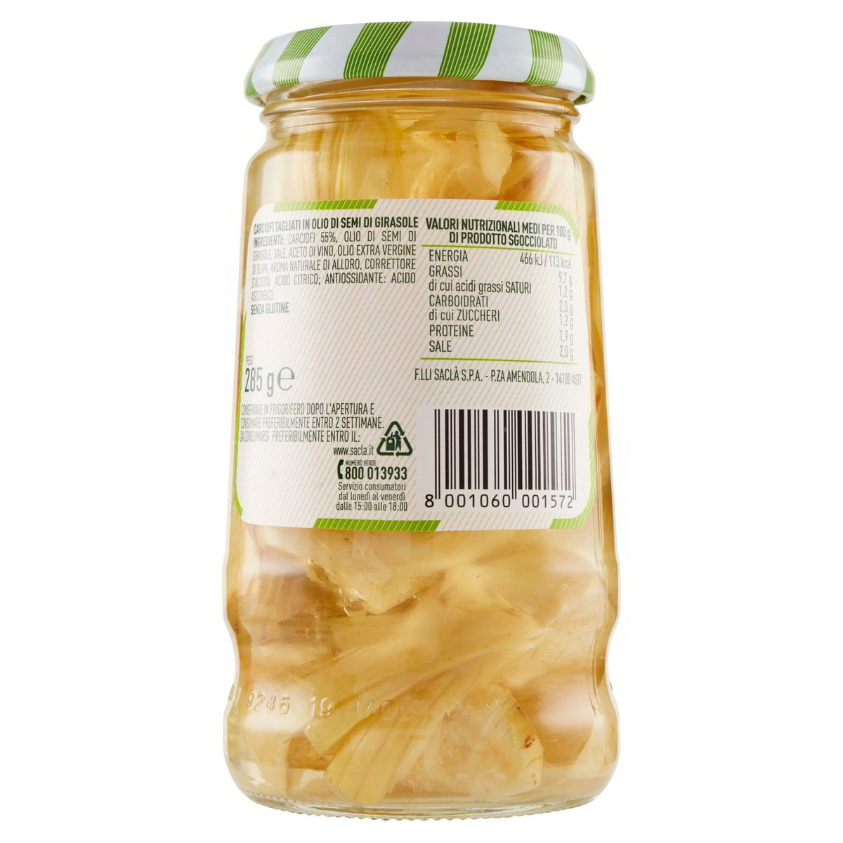 Saclà Carciofini tagliati Sottolì