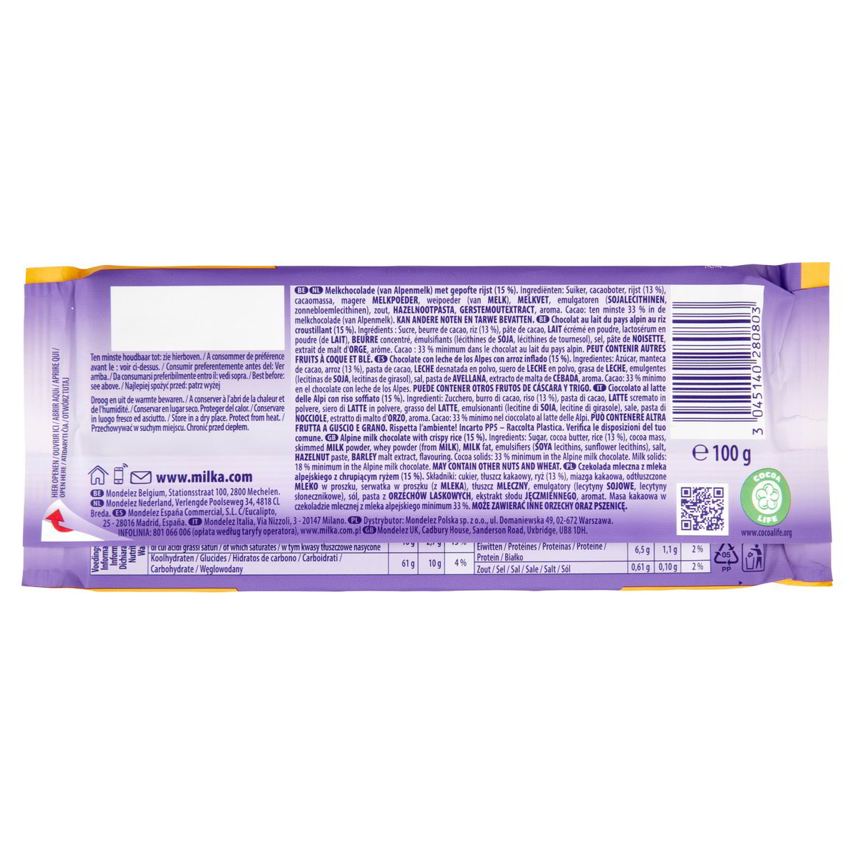 Cioccolato Riso Soffiato