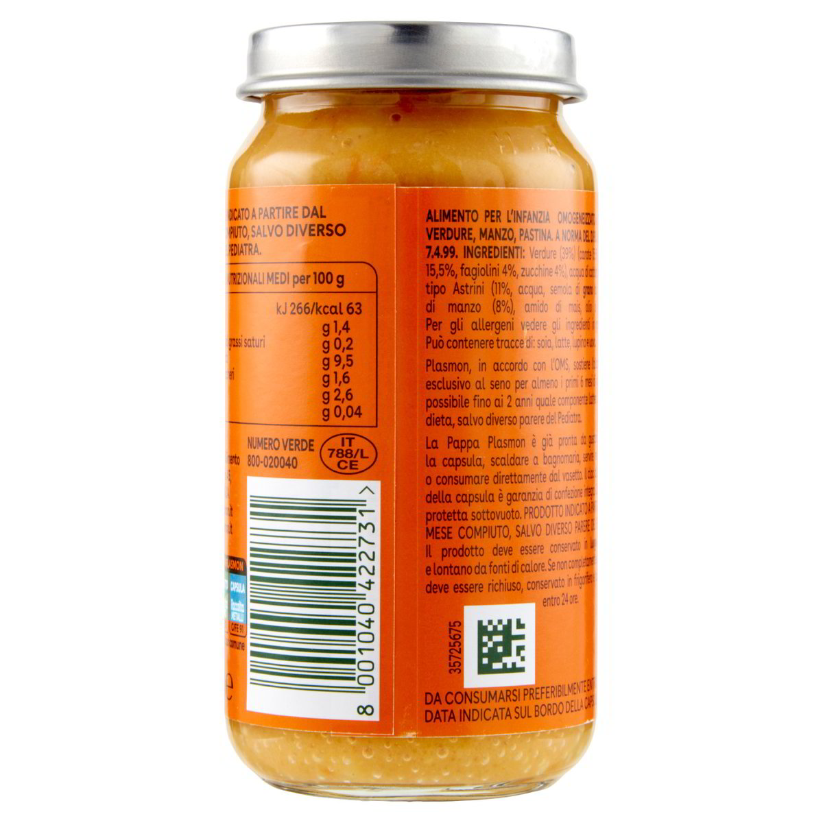 La Pappa Verdure Manzo E Pastina