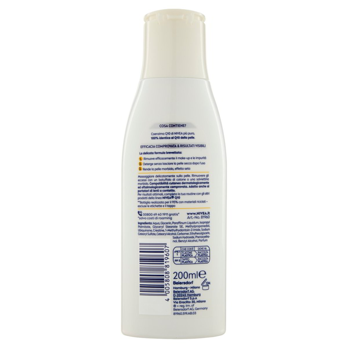Nivea Q10 plus Latte detergente antirughe