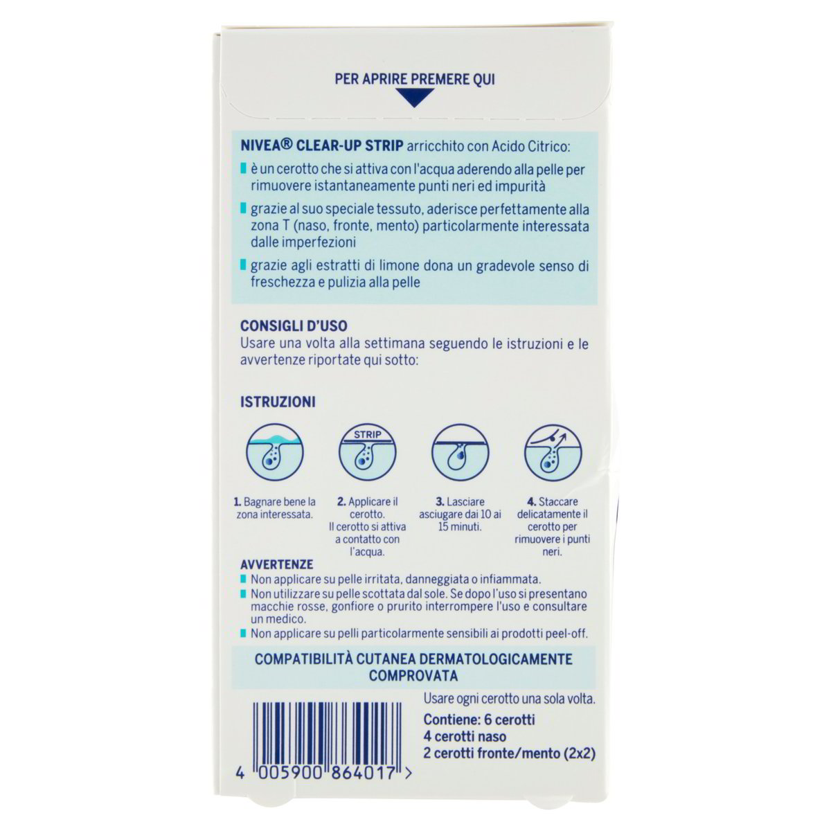 Nivea Cerotti Clear-Up Strip Zona T