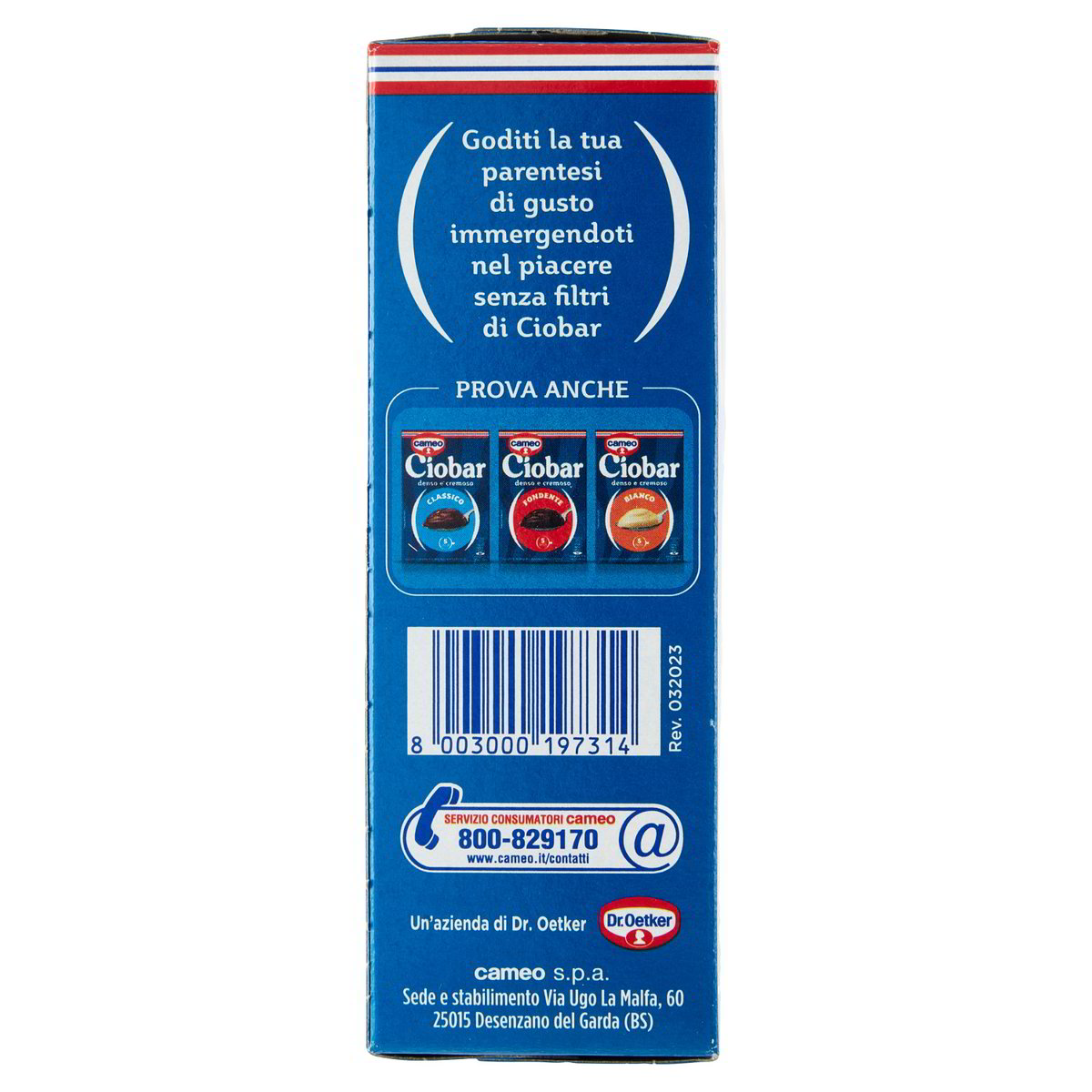 Ciobar Zero senza zuccheri aggiunti