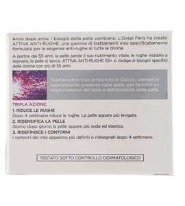 L'Oréal Paris Crema viso Attiva Anti-Rughe 55+