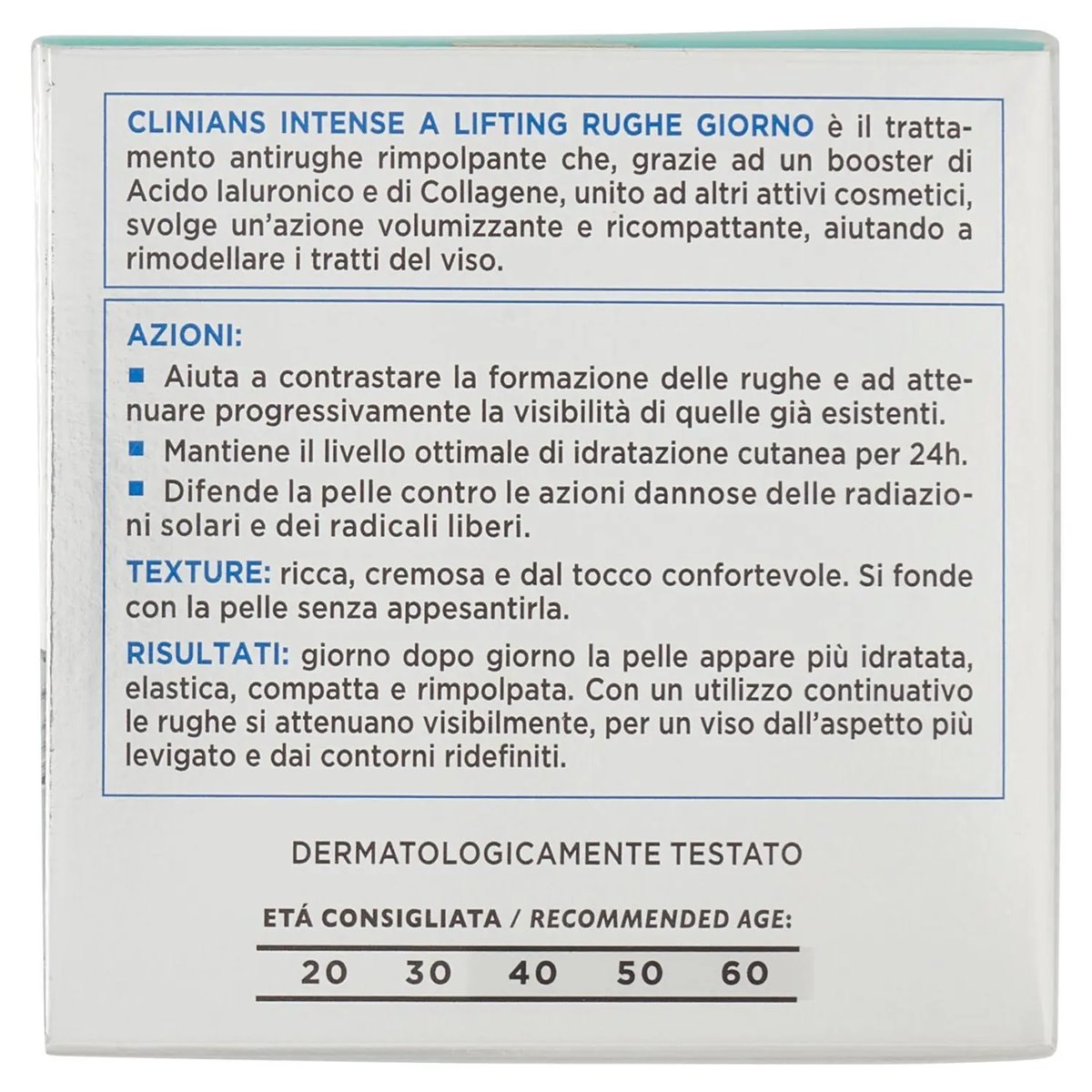 Clinians Crema viso giorno Lifting Rughe Intense A