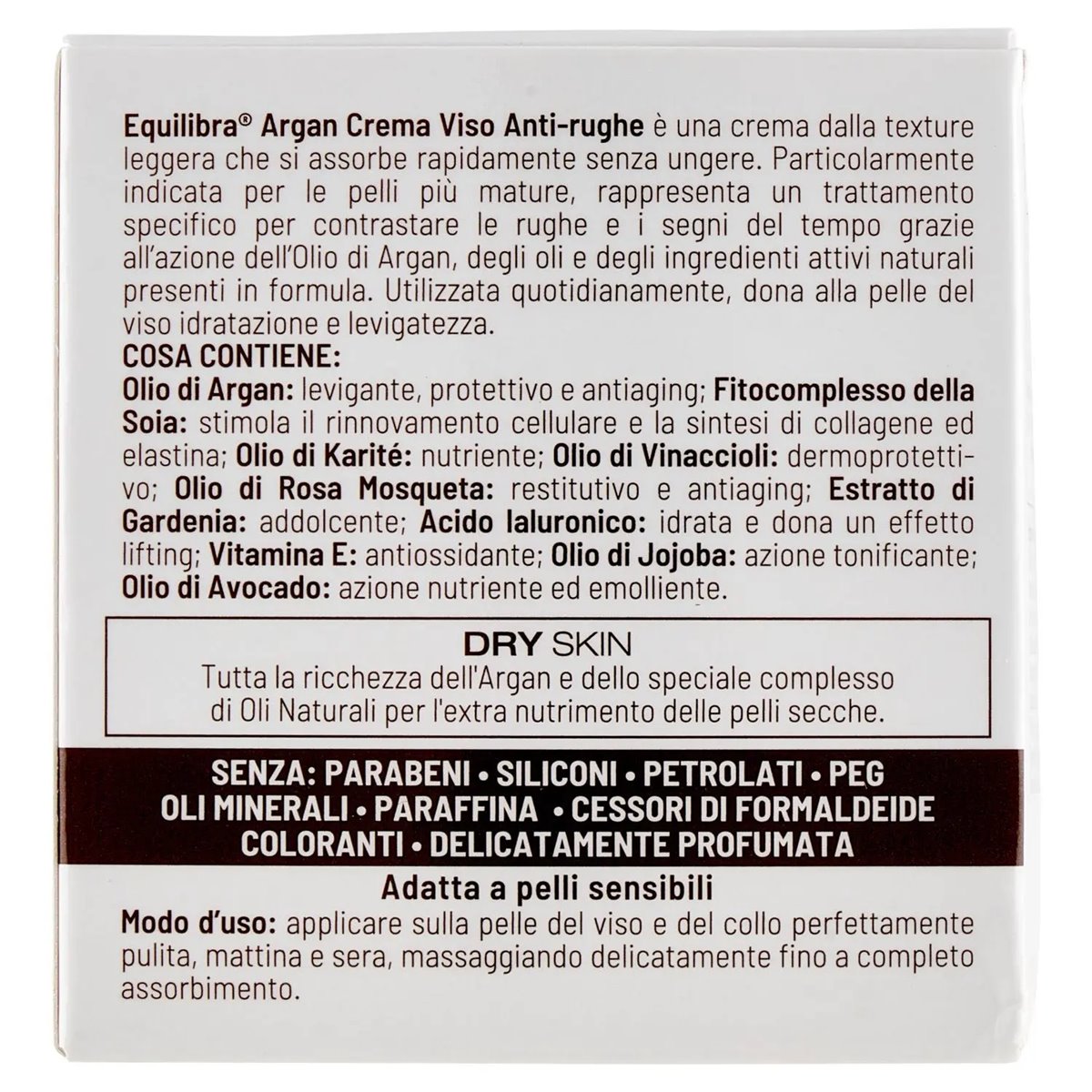 Equilibra Crema viso anti-rughe Argan