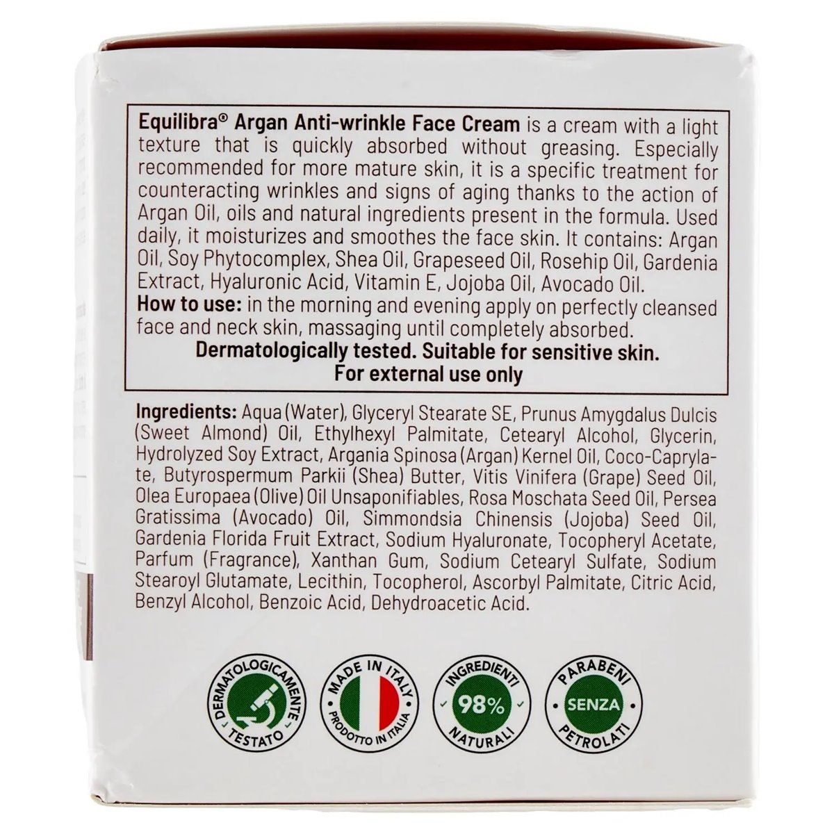 Equilibra Crema viso anti-rughe Argan