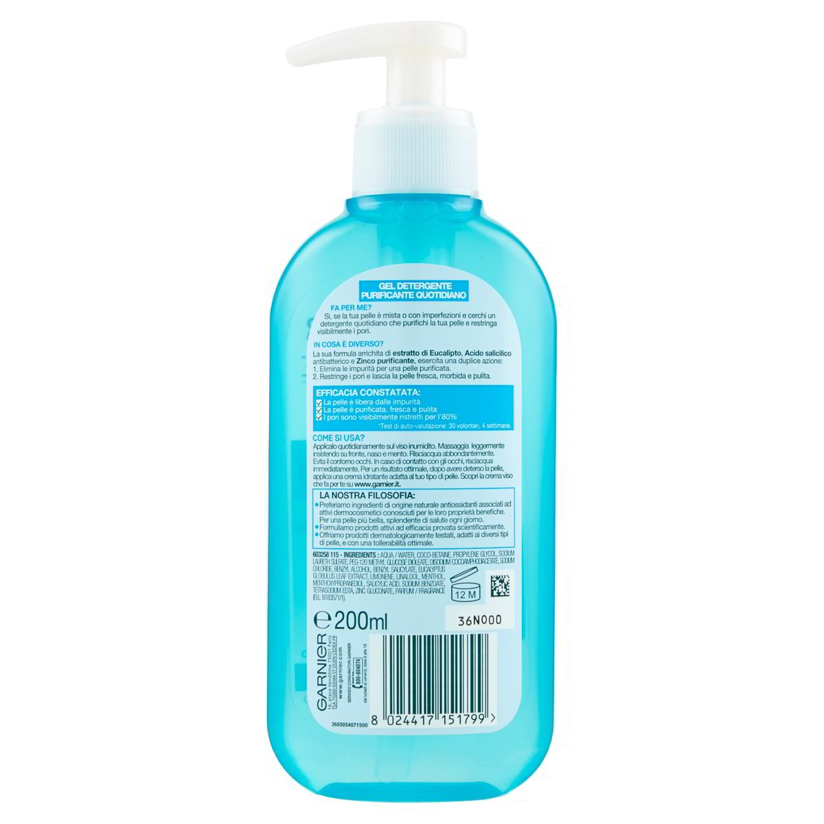 Garnier Gel Detergente purificante PureActive