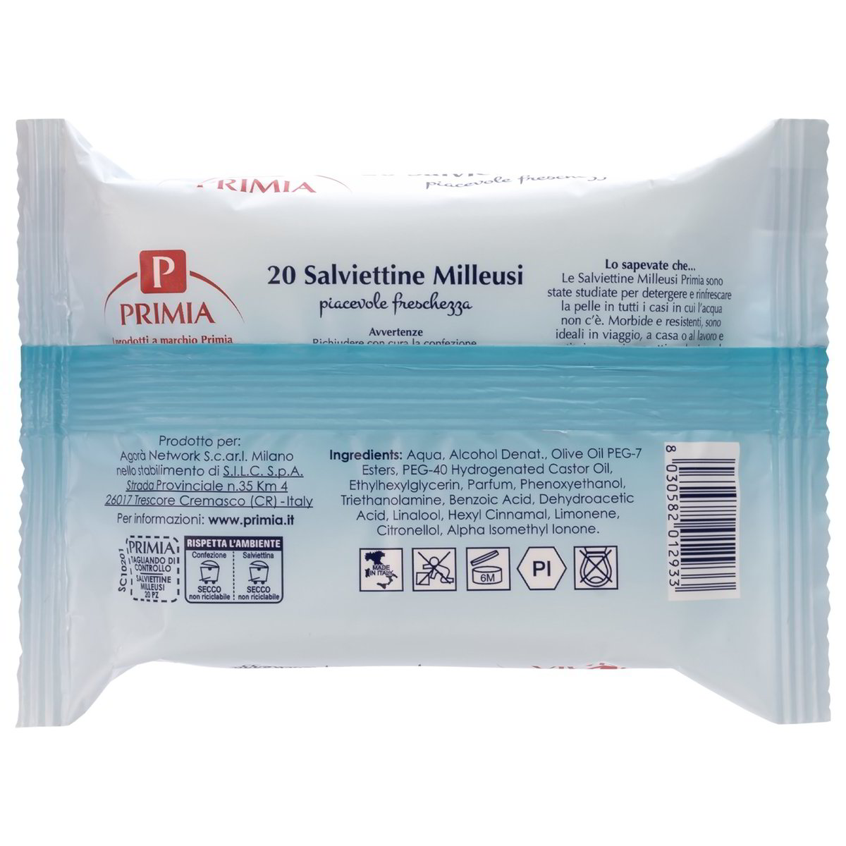 Salviette umidificate milleusi