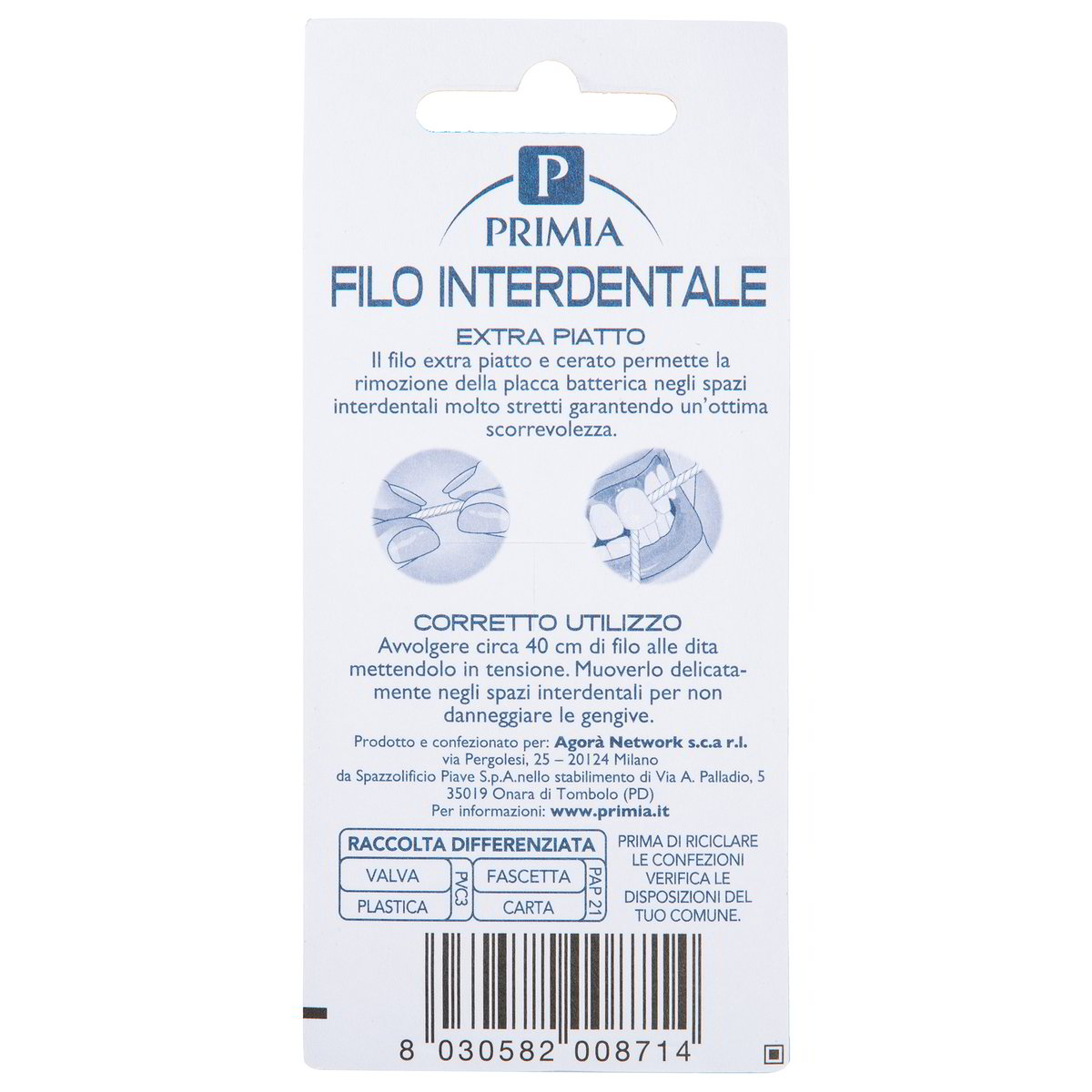 Filo interdentale extra piatto