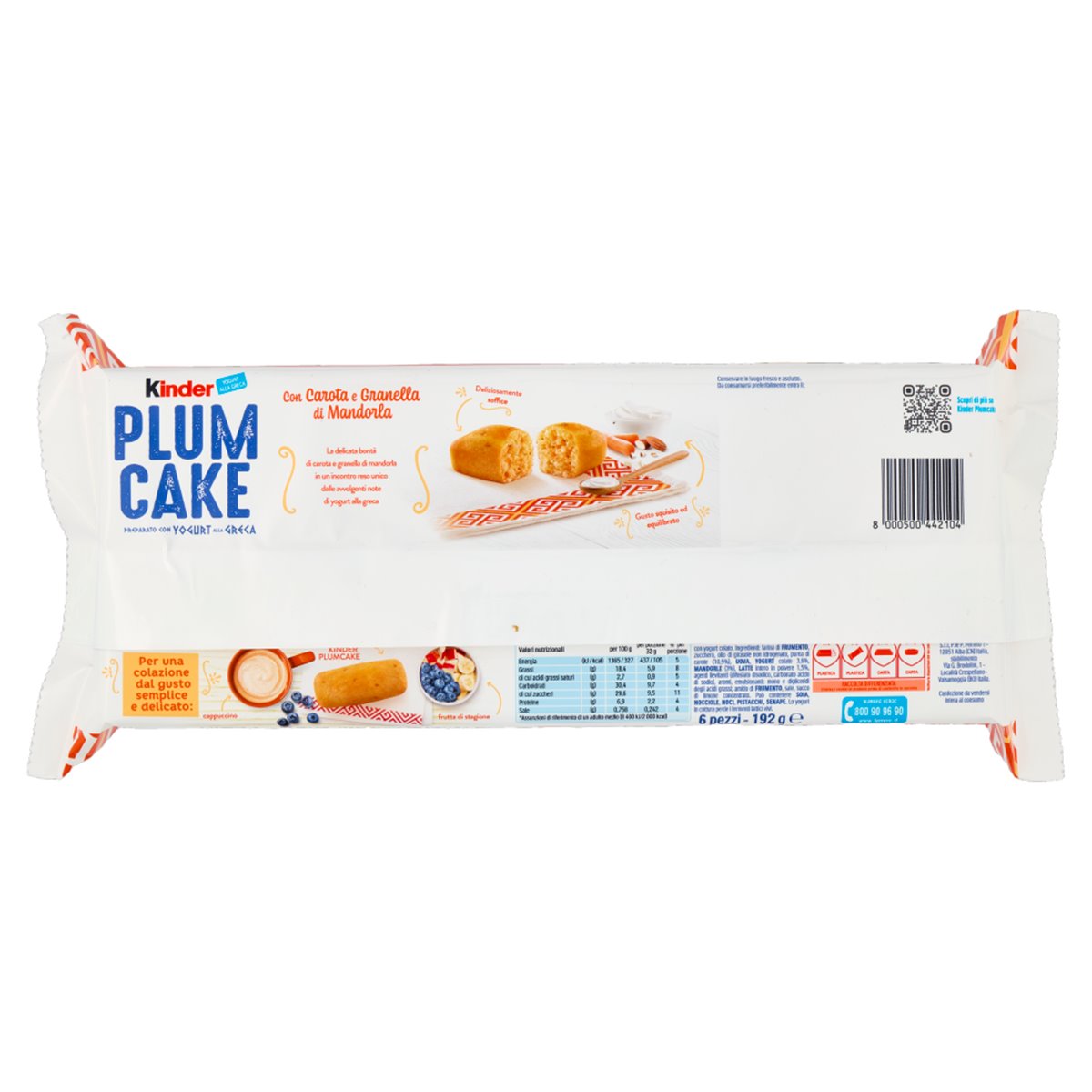 Plumcake con Yogurt alla Greca con Carota e Granella di Mandorla