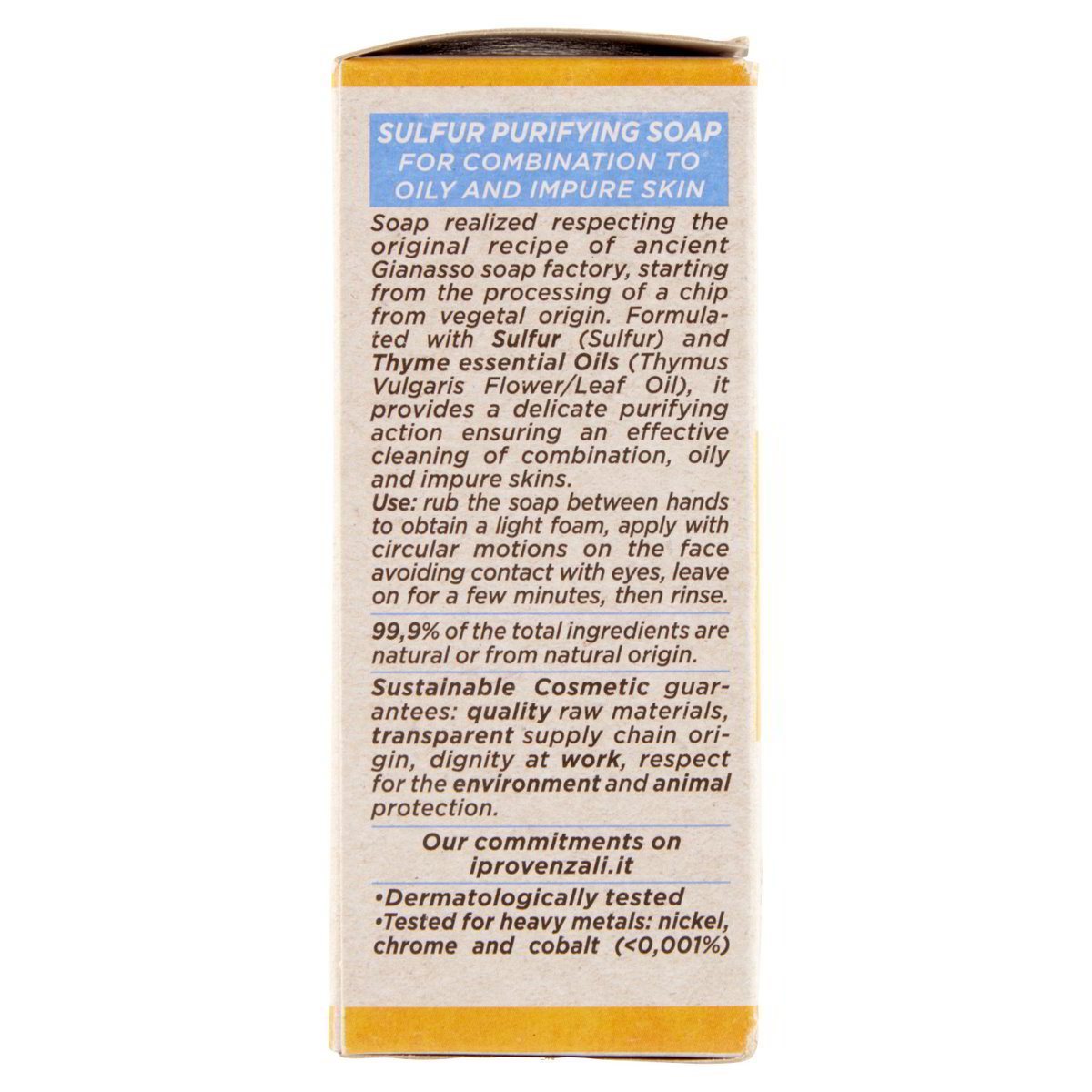 I Provenzali Saponetta Purificante allo Zolfo