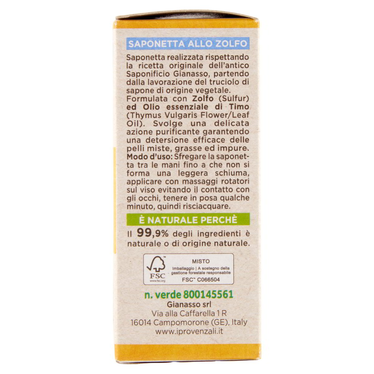 I Provenzali Saponetta Purificante allo Zolfo