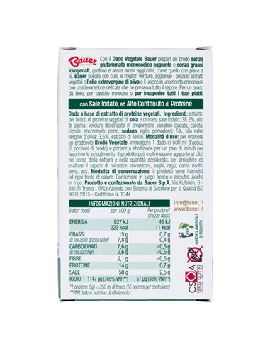 Dadi per brodo vegetale