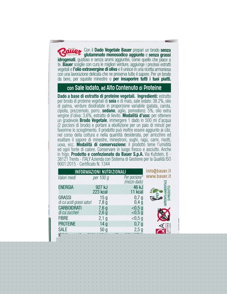 Dadi per brodo vegetale