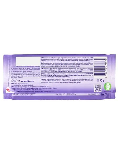 Cioccolato Al Latte Delle Alpi