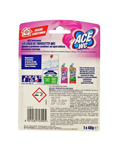 WC TAVOLETTA FRESCHEZZA CONTINUA SCHIUMA ATTIVA CON CANDEGGINA