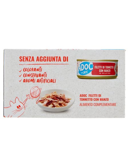 Alimento Per Gatti Tonnetto Con Manzo