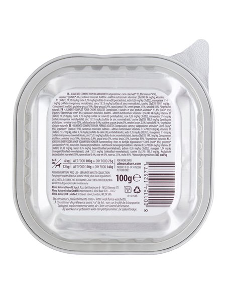 Alimento Per Cani Con Manzo E Patate